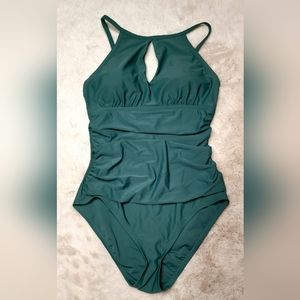 Green Ellen Tracy Women's One Piece Swimsuit Size 10